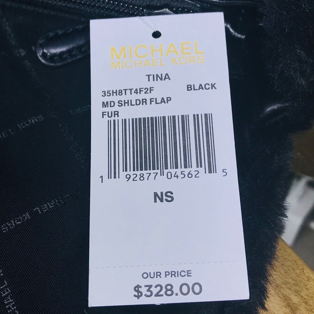 Michael Kors Tina Shoulder Flap Fur Bag - Picture 8 of 8